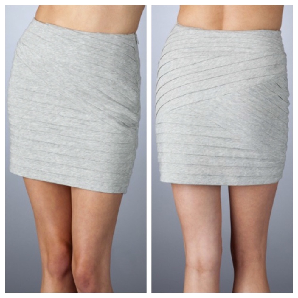 Torn by Ronny Kobo Grey Mini Skirt